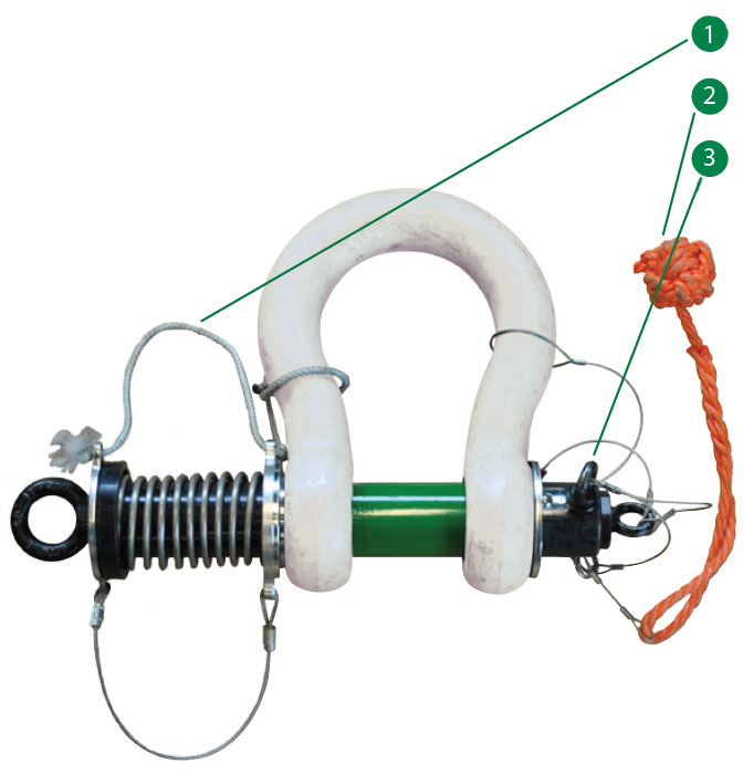 Скоба Green Pin® ROV Spring Release Polar с нагруженной пружиной